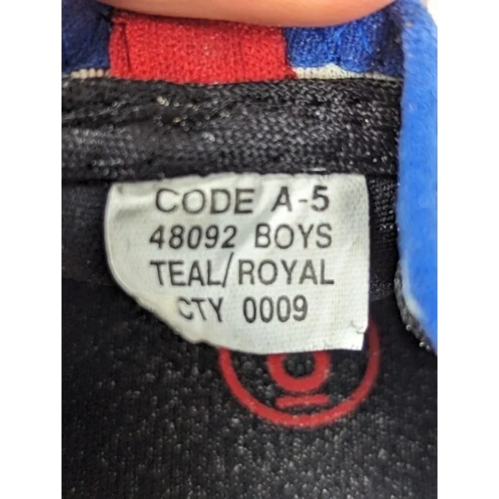Vintage Surf Moc Boys‎ Water Shoes Size 6 Teal Blue Black Aqua Socks 90s Retro